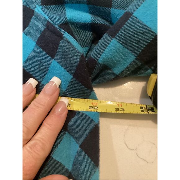 Lincoln Outfitters Plaid Flannel Boyfriend Shirt Shacket Sz 2XL Blue - Picture 5 of 7